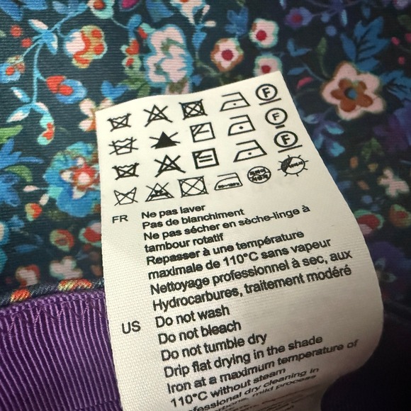 Sandro Donelo Satin Floral Print Floral Wide Flare Leg Pants,Blue/ Violet,M (42) - Picture 11 of 13